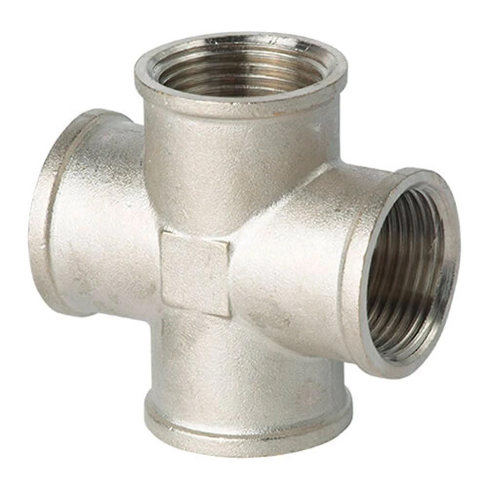 Крестовина ALTSTREAM (TEBO) 3/4″ Ду20 Ру40, корпус – никелированная латунь, внутренняя резьба