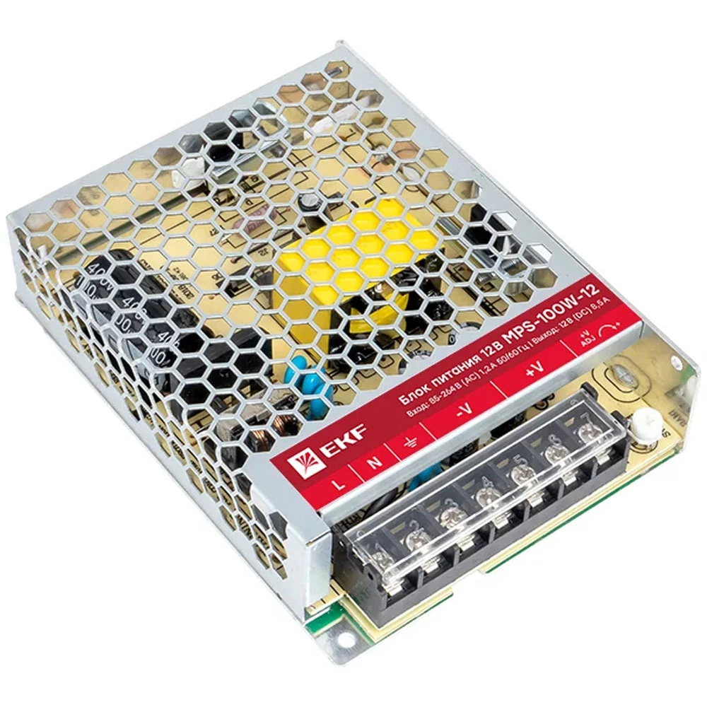 Блок питания EKF PROxima MPS мощность - 100Вт, напряжение - 24В, номинальный ток - 4.5А mps-100w-24