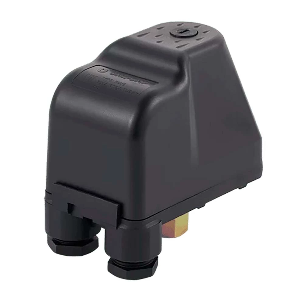 Реле давления Unipump РМ/5 Ду8 Ру5, присоединение - вращающаяся гайка G1/4″, диапазон настройки давления включения - 1...2.5бар, диапазон настройки давления выключения - 1.8...4.5бар, 220В/50Гц