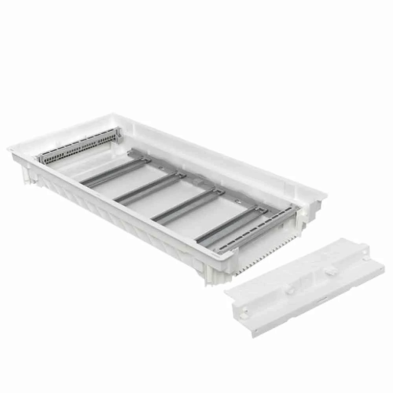 Основание силового щита EKF PROxima Nova на 48 модулей 4 габарит, IP40, с DIN-рейками, материал – пластик, цвет белый nv-pbase-48