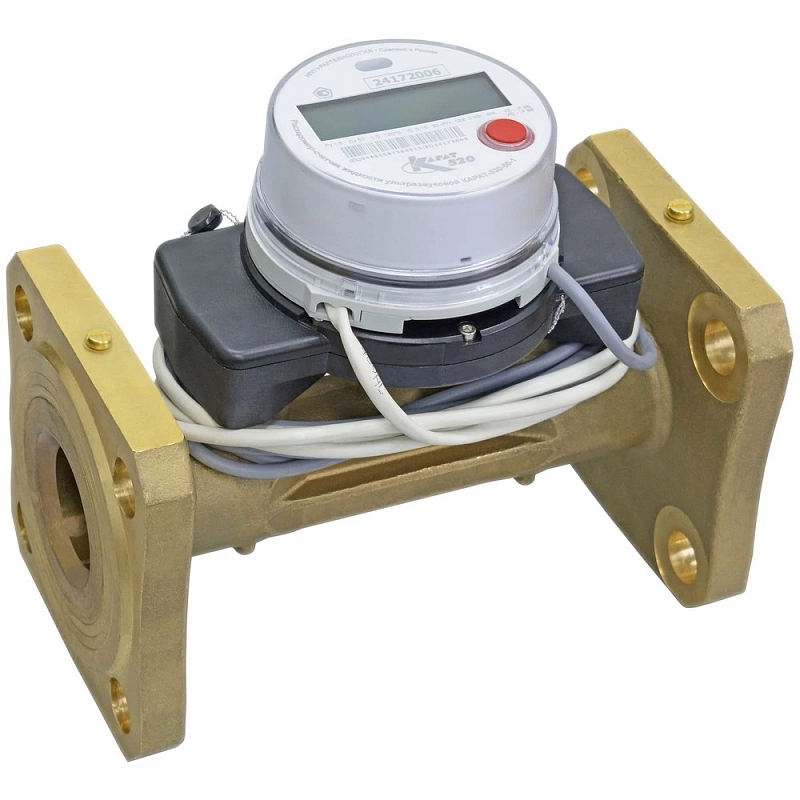 Расходомер-счетчик ультразвуковой КАРАТ-520 Ду80 Ру16 фланцевый, номинальный расход - 40м3/час, интерфейс RS-485, реверс